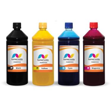 Imagem de 4 Tinta Para HP T230 T630 712 1L CMYK Pigmentado - Toner Vale
