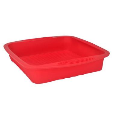 Imagem de Forma Assadeira de Silicone Para Bolo Torta Retangular 20cm - UnyHome