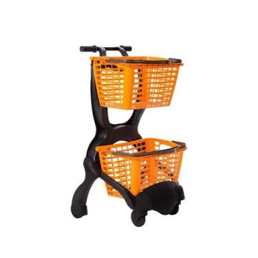 Imagem de Carrinho De Mercado Supermercado Compras Ecoflex Cesta 25lts - JR Mark