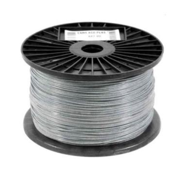 Imagem de Kit 100m Cabo de Aço Revestido Pvc 1,6mm X 2,0mm (1/16 X 5/64) - Vonde