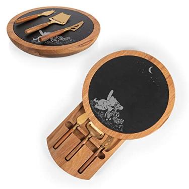 Imagem de TOSCANA - uma marca Picnic Time - Conjunto de tábua de queijo e faca com insígnia do Ursinho Pooh da Disney, tábua de charcutaria, travessa de servir, (madeira de acácia e ardósia preta com detalhes