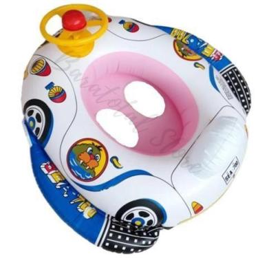 Imagem de Boia Para Bebe Piscina Divertida De Carrinho Com Volante - Elite
