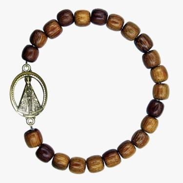 Imagem de Pulseira Nossa Senhora Aparecida Madeira - Casa da Mãe
