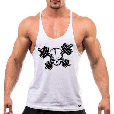 Imagem de Camiseta Regata Cavada Masculino Academia Treino Estampa Caveira - DUC