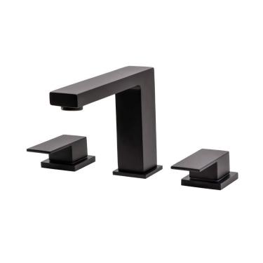 Imagem de Torneira para Banheiro Misturador Duplo Comando Purangi Baixa Pingoo.casa - Preto