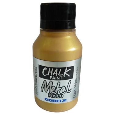 Imagem de Tinta Chalk Paint Metálica Fosca Corfix 100ml - 23111, 393 - OURO