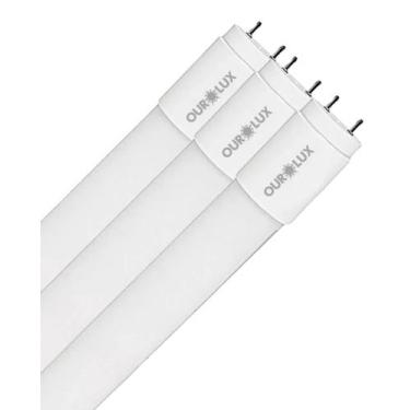 Imagem de 3 Lâmpada Led 9w Branca Fria 865 G13 T8 Bivolt Ourolux