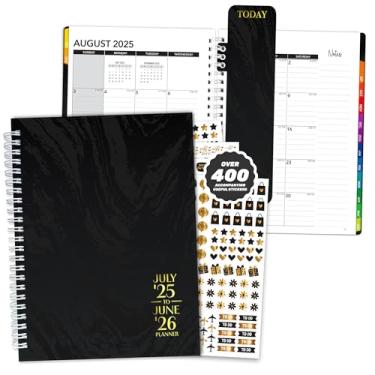 Imagem de Decorably Agenda semanal mensal de 12 meses, julho de 2024 a junho de 2025, agenda acadêmica mensal e semanal de 16,3 x 21 cm com guia mensal, agenda semanal mensal, caderno calendário 2024-2025