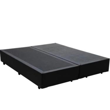 Imagem de Cama Base Box King Bipartido Sintético Blindado 42x193x203 (Preto)