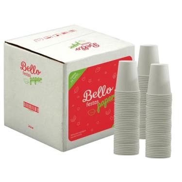 Imagem de Copo Papel 210ml Branco Descartável Café Biodegradável - 500un