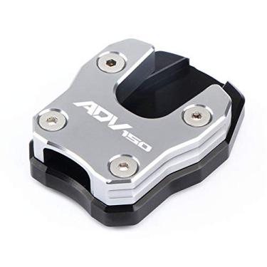 Imagem de Acc-Creativity Suporte lateral para pé de motocicleta com ampliador lateral para placa de extensão compatível com HONDA ADV150 XADV150 2019-2020 (titânio)