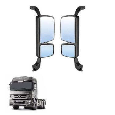 Imagem de Conjunto Retrovisor Completo Mb Actros Com Desembaçador Par - Globo