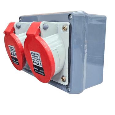 Imagem de Quadro Sobrepor C/ Tomada Industrial 2xN5046 IP-44 Cód. S304132 – Steck