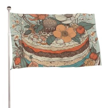 Imagem de Bandeiras de 61 x 89 cm ao ar livre bandeira dupla face bandeiras de quintal de boas-vindas com ilhós de latão desenhados à mão bandeira de sobremesa decorações bandeira de quintal para casamento