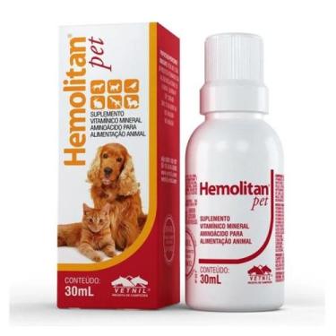 Imagem de Hemolitan pet gotas 30ml - Vetnil, Hemolitan Pet Caes E Gatos 30 Ml
