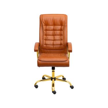 Imagem de Cadeira Escritorio Oslo - Caramelo | Dourado