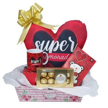 Imagem de Kit de presente para Namorada Ferrero Rocher Almofada Amor - Sude, Kit