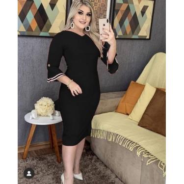 Imagem de Vestido Midi Plus Size Raquel Moda Evangélica Feminina - Miss Flower, 