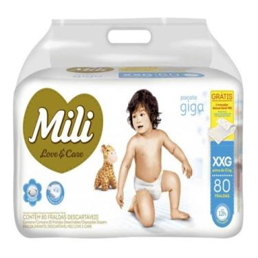 Imagem de Fralda Mili Love e Care Giga XXG 80 unidades, Azul