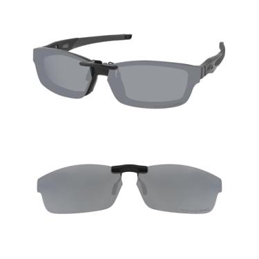 Imagem de HILEEN Óculos de sol polarizados com clipe para Oakley Crosslink OX8027 53-17 para homens e mulheres proteção UV - prata