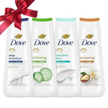 Imagem de Sabonete líquido Dove Deep Moisture Sensitive Skin 591ml, pacote com 4