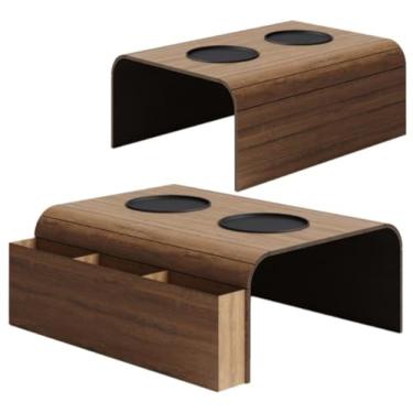 Imagem de Kit 2 Esteira Suporte Porta Controle e Copos Para Sofá