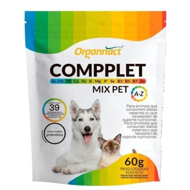Imagem de Suplemento Vitamínico Compplet Mix Pet A-Z 60Gr - Organnact