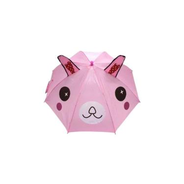 Imagem de Guarda-Chuva Infantil Bichinhos Automatico Apito Rosa