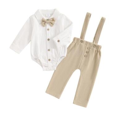 Imagem de Roupas GOOCHEER Newborn Baby Boy Suit Romper + Pants 6-12M