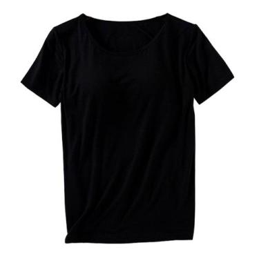 Imagem de Camisas de dormir KyBanzz para mulheres, pijama, gola redonda modal