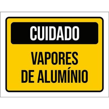 Imagem de Kit 10 Placas De Cuidado Vapores De Alumínio 36X46