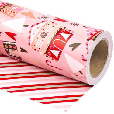 Imagem de Papel de Regalo WRAPAHOLIC Reversible 43 cm x 10 m Navidad