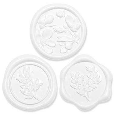 Imagem de Adesivos UNIQOOO Wax Seal, 60 unidades, 3 designs, 3 cm de diâmetro