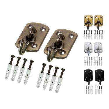 Imagem de Gancho De Rede Armador Aço Para Rede Dor Amarelo Ouro