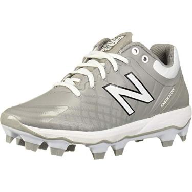 Imagem de New Balance Tênis de beisebol masculino 4040 V5 TPU moldado, Cinza/branco, 16