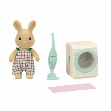 Imagem de Figura e Conjunto - Sylvanian Families - Lavagem - Pai Coelho Raio de Sol - Epoch Magia