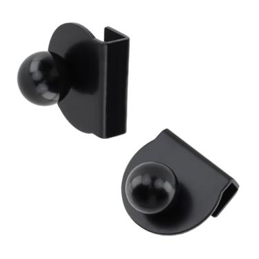 Imagem de Pastlla 2 peças de puxador de porta de vidro, maçaneta de porta de chuveiro de vidro, grampos de aço inoxidável sem perfuração para puxadores de gaveta de armários de móveis de 5-8 mm