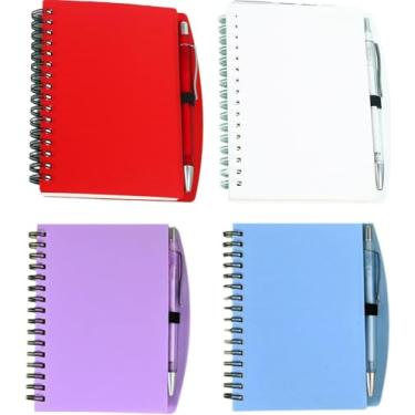Imagem de Cadernos A6 4Pack, Caderno Espiral com Canetas, Cadernos Pequenos, 70 Folhas / 140 Páginas, Bloco de Bolso Caderno Pequeno para Escritório Escolar Material de Viagem de Negócios " (Estilo B)