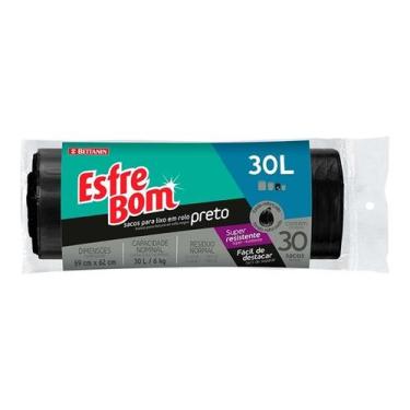 Imagem de Saco de Lixo Preto Rolo 30 Lt Fundo Reforçado Bettanin, U