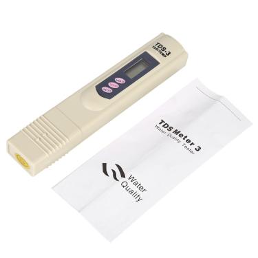 Imagem de Estink Medidor de TDS Digital Tester de Água Em Caneta 0-9999ppm Com Display LCD e Funções Auto-Off e Hold para Água Potável, Aquários, Piscinas e Hidroponia (Cinza)