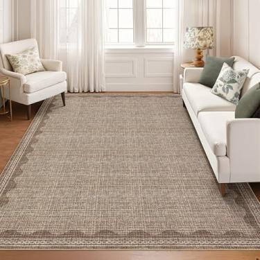 Imagem de Tapete recortado lavável 20 x 25 cm para sala de estar antiderrapante café sólido minimalismo moderno 20 x 25 tapete de pilha baixa para quarto de jantar tapete de berçário com traseira de borracha