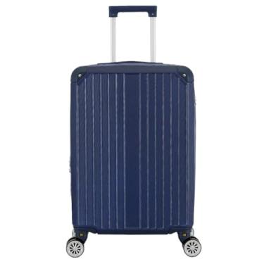 Imagem de Mala de Bordo 10kg Extensível com Zíper Duplo, Rodas 360° Giratórias, ABS Resistente, Cadeado TSA – Mala de Mão Pequena para Viagem(Azul,N22-58 * 38 * 25)