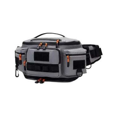 Imagem de VELORE Bolsa de cintura para acampamento, peito, bolsa de viagem para homens, ciclismo, caminhadas, esportes ao ar livre, transversal, cinto tático, pochete de pesca, Cinza, One Size