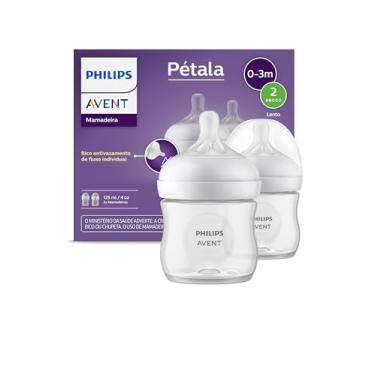 Imagem de Philips Avent Kit de Mamadeiras Pétala 3.0 Duplo 4oz/125ml com tetinas de fluxo lento (Flow 2), SCY900/02