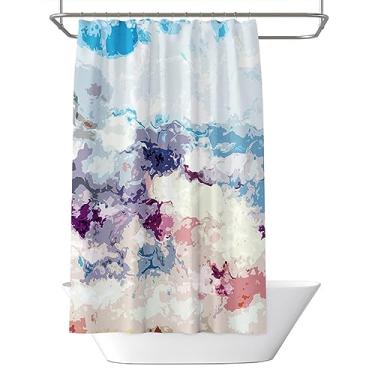Imagem de Cortina de chuveiro abstrata grafite cortina de chuveiro hotel apartamento cortina de chuveiro de poliéster engrossado cortina de chuveiro casa cortina de chuveiro (L80 x A 180 cm)