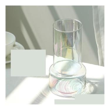 Imagem de Vaso de vidro decorativo nórdico, ornamentos para mesa de jantar, sala de estar, vaso de flores, vasos de flores (C)