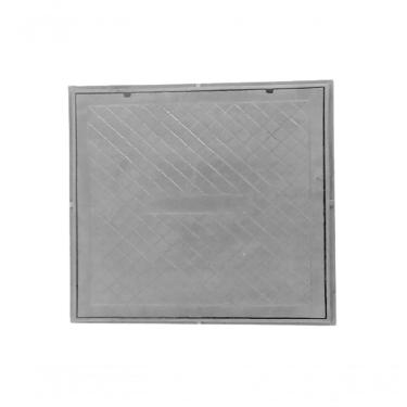 Imagem de Tampa Tampão De Chão Simples De Ferro Fundido 80X80Cm