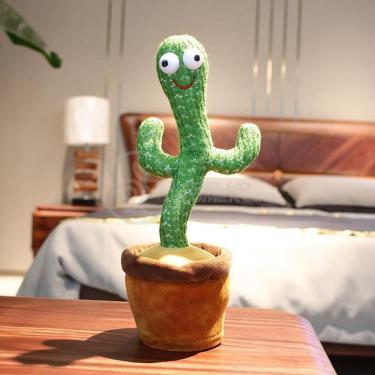 Imagem de Brinquedo Cacto Dançante Pelúcia 120 Músicas Fala Repete Usb
