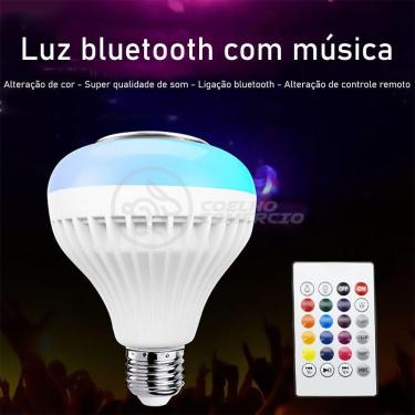 Imagem de Lâmpada Led 12W E27 Rgb Colorida Com Caixa De Som Bluetooth