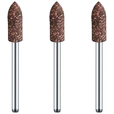 Imagem de Kit 3 Ponta 6Mm Cônica Borracha Abrasivos Haste 3Mm Retífica